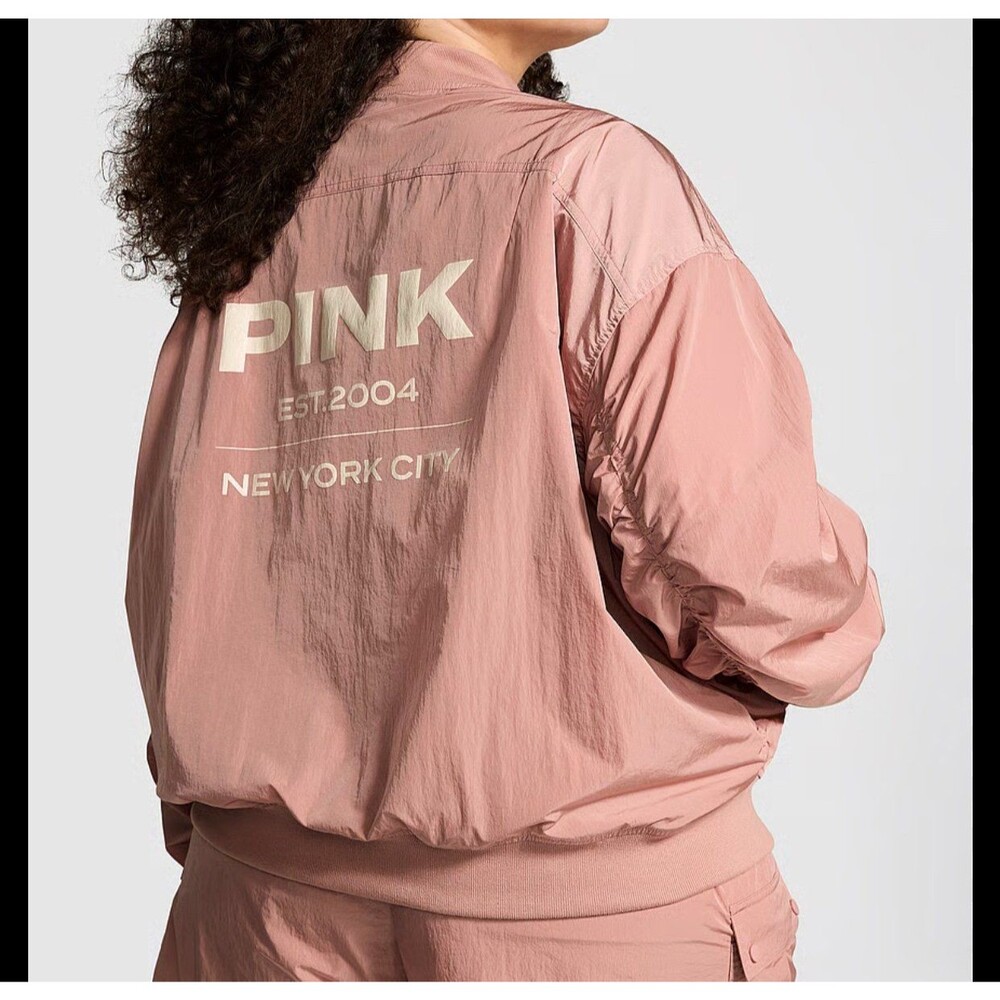 Victoria’s Secret PINK Blush Windbreaker Set Bomber Jacket & Shorts – Size Small